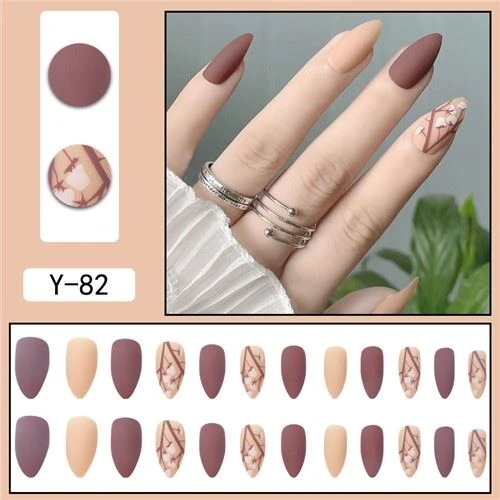 Almond Press On Nails Kit